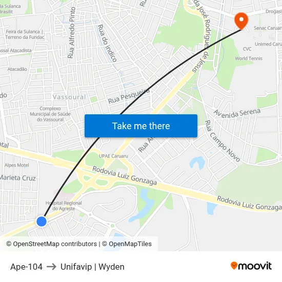 Ape-104 to Unifavip | Wyden map