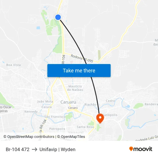 Br-104 472 to Unifavip | Wyden map