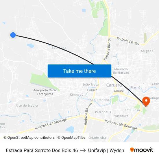 Estrada Pará Serrote Dos Bois 46 to Unifavip | Wyden map
