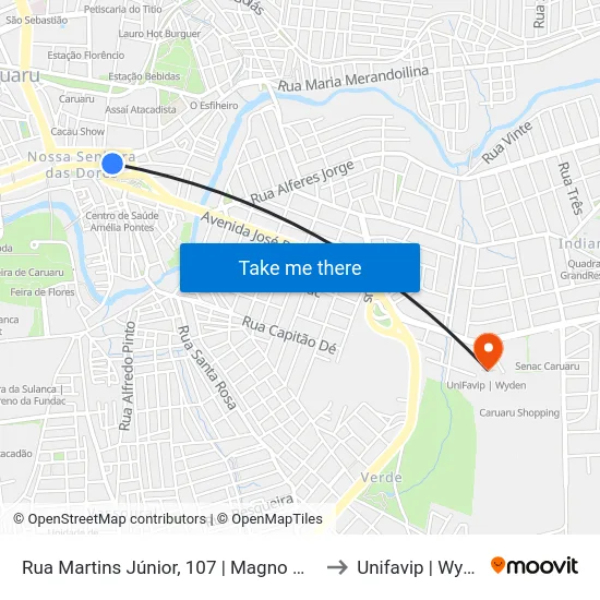Rua Martins Júnior, 107 | Magno Motos to Unifavip | Wyden map