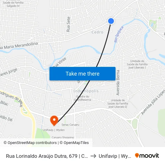 Rua Lorinaldo Araújo Dutra, 679 | Capela to Unifavip | Wyden map