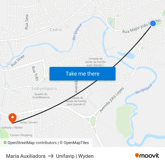 Maria Auxiliadora to Unifavip | Wyden map