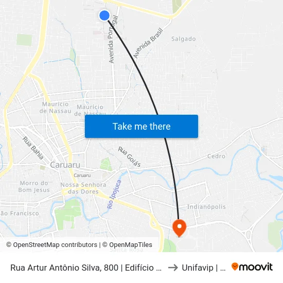 Rua Artur Antônio Silva, 800 | Edifício Mediterrâneo Club to Unifavip | Wyden map