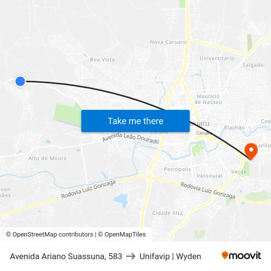 Avenida Ariano Suassuna, 583 to Unifavip | Wyden map