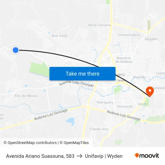 Avenida Ariano Suassuna, 583 to Unifavip | Wyden map