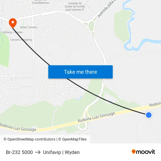 Br-232 5000 to Unifavip | Wyden map