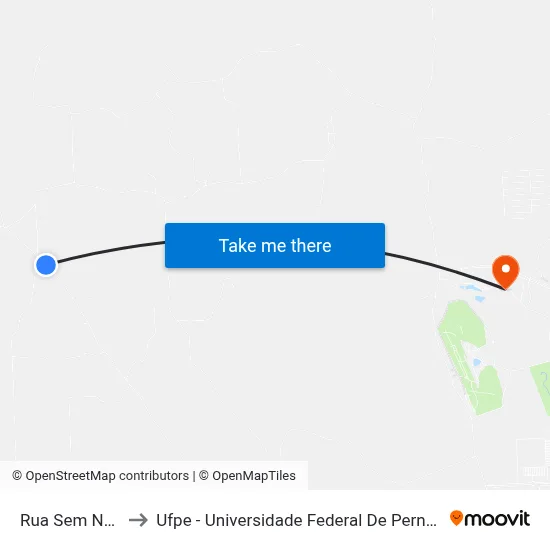 Rua Sem Nome to Ufpe - Universidade Federal De Pernambuco map
