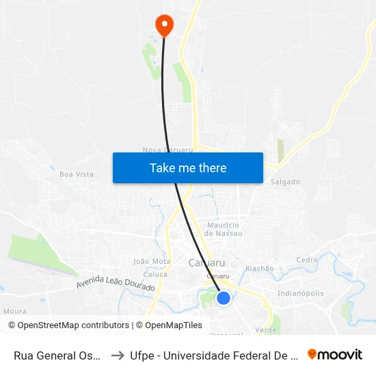 Rua General Osório 137 to Ufpe - Universidade Federal De Pernambuco map