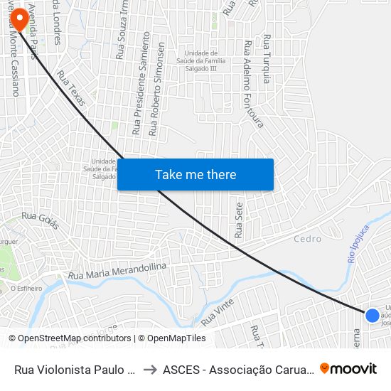 Rua Violonista Paulo Roberto Da Silva, 1-55 to ASCES - Associação Caruaruense de Ensino Superior map