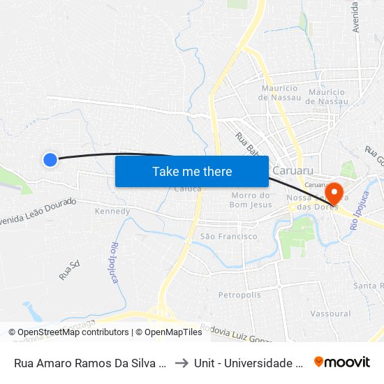 Rua Amaro Ramos Da Silva Sol Poente, 6 to Unit - Universidade Tiradentes map