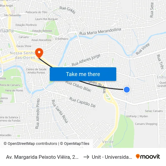 Av. Margarida Peixoto Viêira, 20 | Edifício Otávio Vieira to Unit - Universidade Tiradentes map