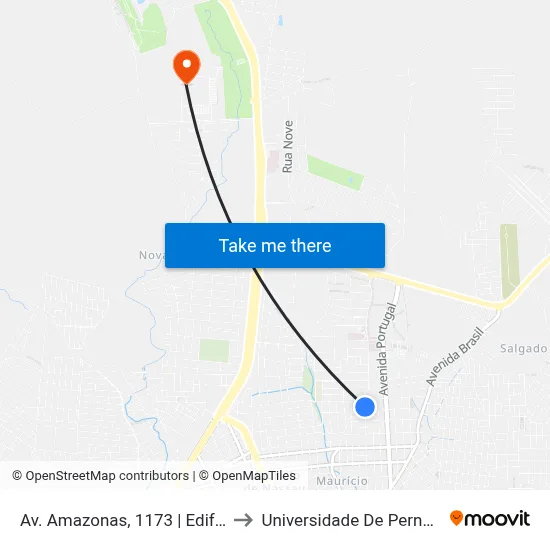 Av. Amazonas, 1173 | Edifício Rotterdam to Universidade De Pernambuco - UPE map