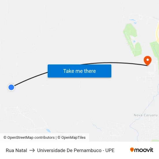Rua Natal to Universidade De Pernambuco - UPE map
