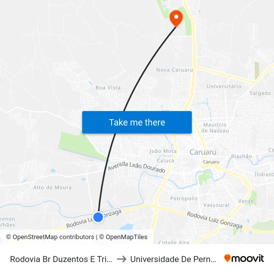 Rodovia Br Duzentos E Trinta E Dois, 480 to Universidade De Pernambuco - UPE map