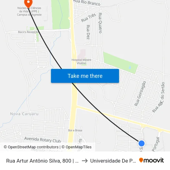 Rua Artur Antônio Silva, 800 | Edifício Mediterrâneo Club to Universidade De Pernambuco - UPE map