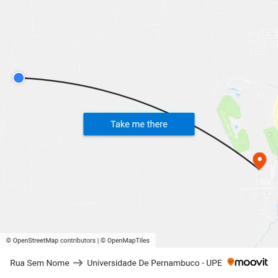 Rua Sem Nome to Universidade De Pernambuco - UPE map