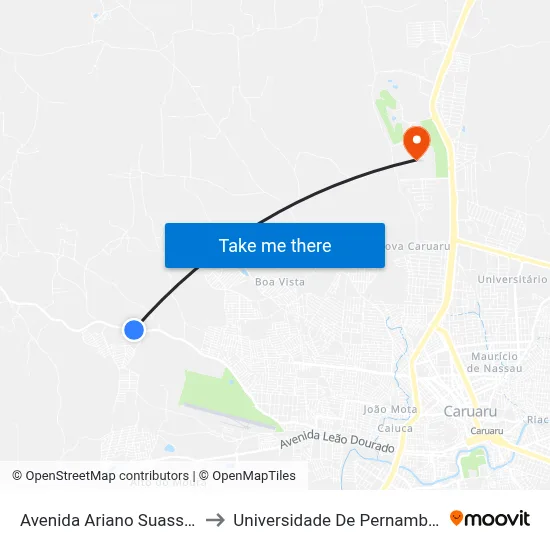 Avenida Ariano Suassuna, 583 to Universidade De Pernambuco - UPE map