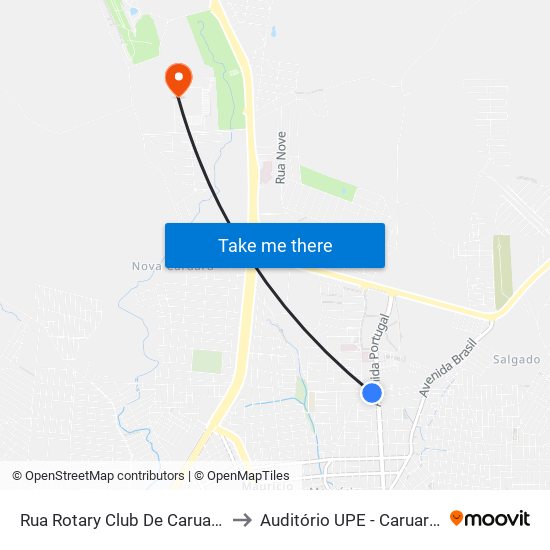 Rua Rotary Club De Caruaru, 13 | Arena Falcão to Auditório UPE - Caruaru, PE map