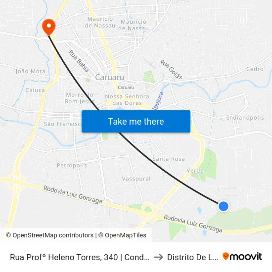 Rua Profº Heleno Torres, 340 | Condomínio Praça Das Palmeiras to Distrito De Lage Grande map