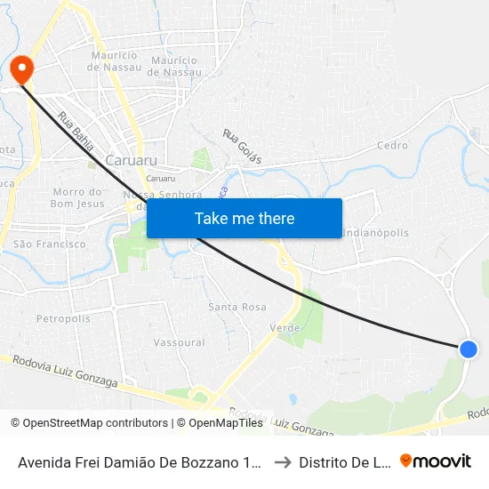Avenida Frei Damião De Bozzano 1961 | Maria José Recepções to Distrito De Lage Grande map