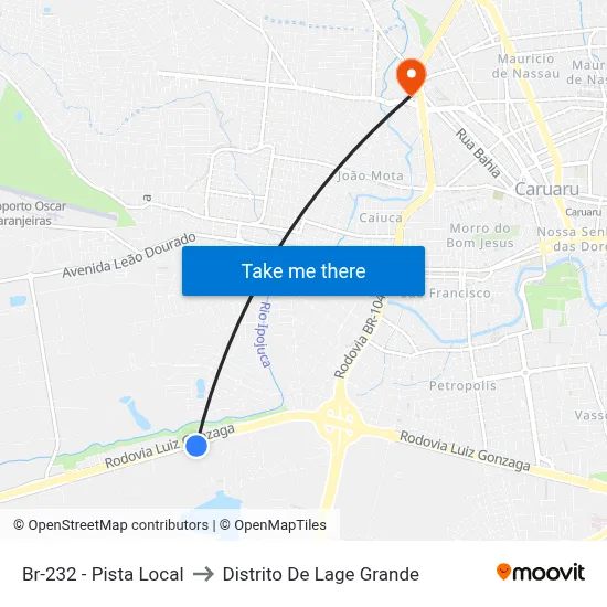 Br-232 - Pista Local to Distrito De Lage Grande map