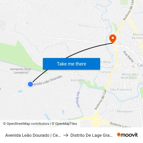 Avenida Leão Dourado | Ceipe to Distrito De Lage Grande map