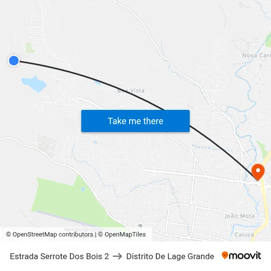 Estrada Serrote Dos Bois 2 to Distrito De Lage Grande map