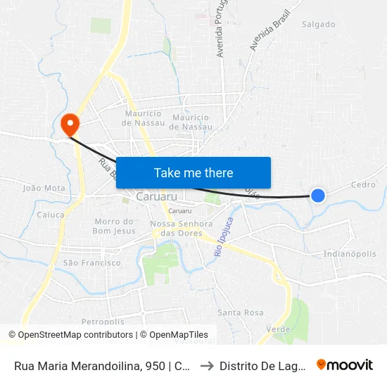Rua Maria Merandoilina, 950 | Conexão Fitness to Distrito De Lage Grande map