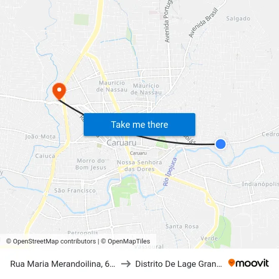 Rua Maria Merandoilina, 609 to Distrito De Lage Grande map