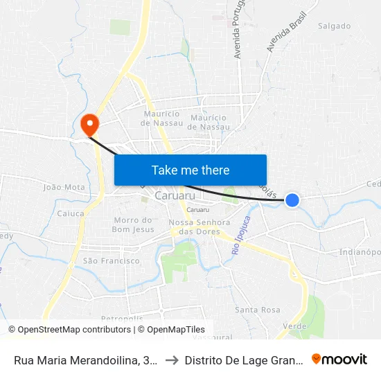 Rua Maria Merandoilina, 358 to Distrito De Lage Grande map