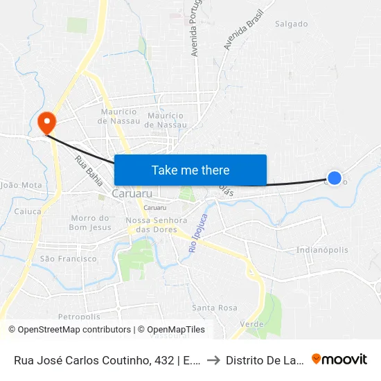 Rua José Carlos Coutinho, 432 | E.E.F. Paulina Monteiro to Distrito De Lage Grande map