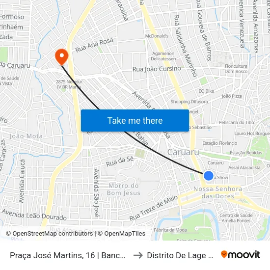 Travessa Rio Branco, S/N - Caruaru to Distrito De Lage Grande map