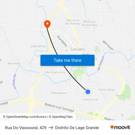 Rua Do Vassoural, 429 to Distrito De Lage Grande map