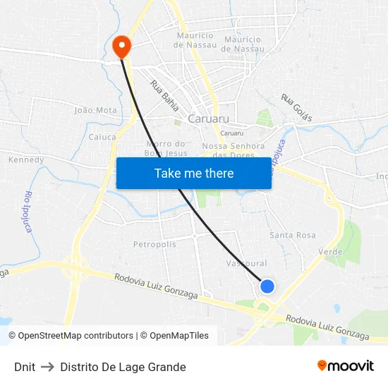 Dnit to Distrito De Lage Grande map