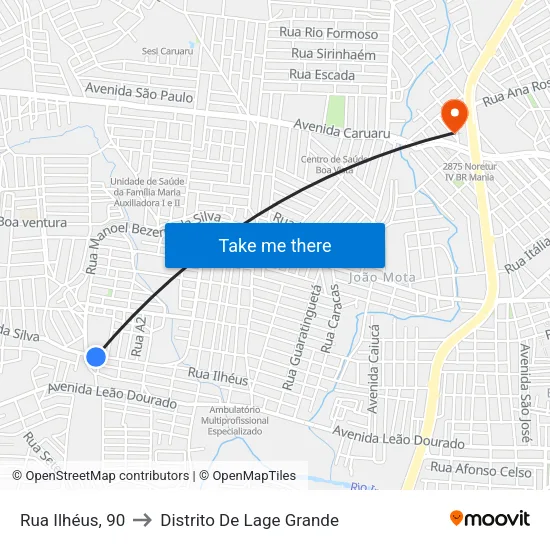 Avenida Santo Amaro, 92 - Caruaru to Distrito De Lage Grande map