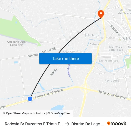 Rodovia Br Duzentos E Trinta E Dois, 480 to Distrito De Lage Grande map