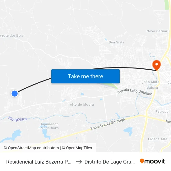Residencial Luiz Bezerra P002 to Distrito De Lage Grande map