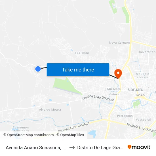 Avenida Ariano Suassuna, 583 to Distrito De Lage Grande map