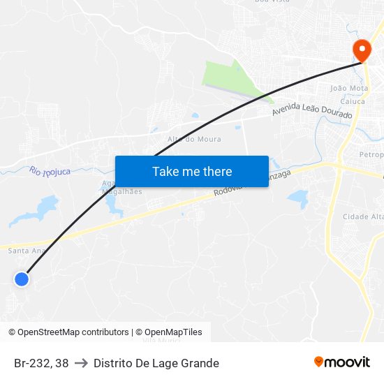 Br-232, 38 to Distrito De Lage Grande map