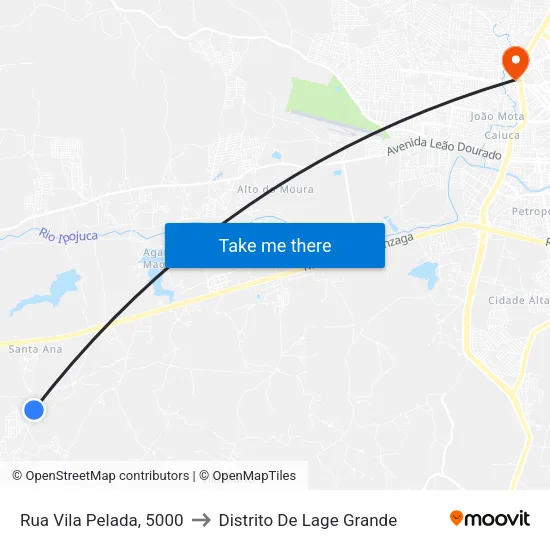Rua Vila Pelada, 5000 to Distrito De Lage Grande map