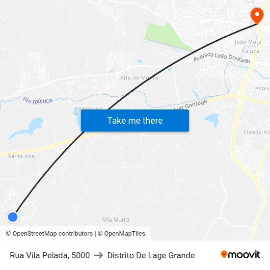 Rua Vila Pelada, 5000 to Distrito De Lage Grande map