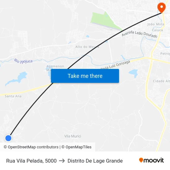 Rua Vila Pelada, 5000 to Distrito De Lage Grande map