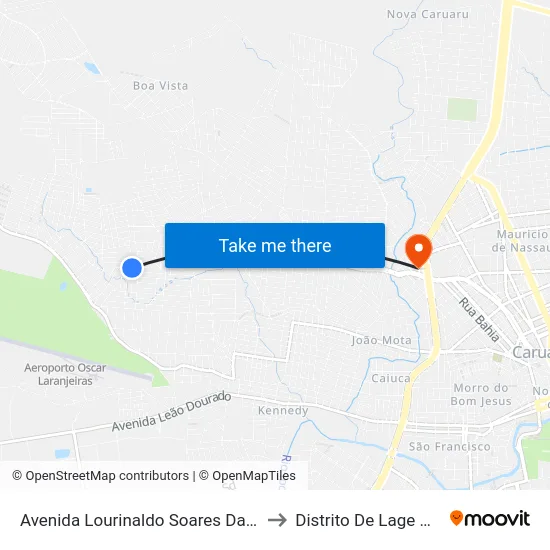 Avenida Lourinaldo Soares Da Silva, 13 to Distrito De Lage Grande map
