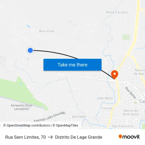 Rua Sem Limites, 70 to Distrito De Lage Grande map