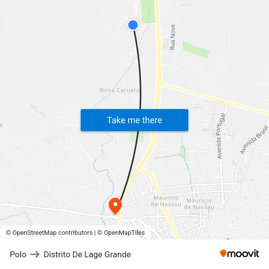 Polo to Distrito De Lage Grande map