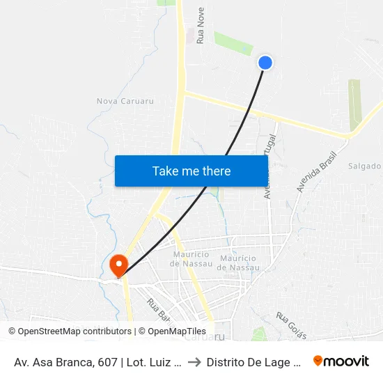 Av. Asa Branca, 607 | Lot. Luiz Gonzaga to Distrito De Lage Grande map