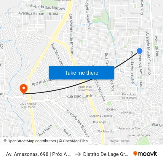 Av. Amazonas, 698 | Próx A Aabb to Distrito De Lage Grande map