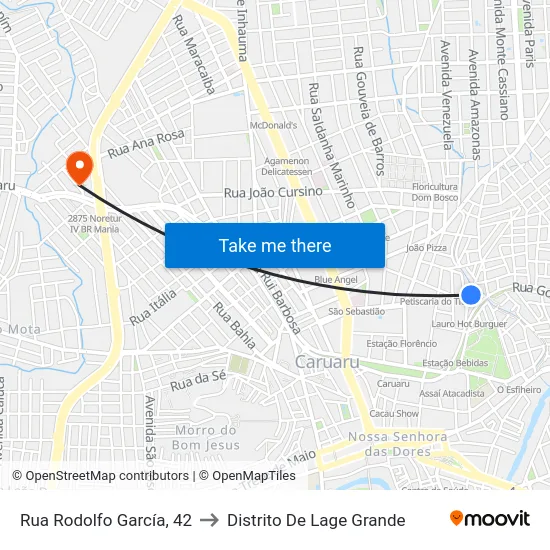 Rua Rodolfo García, 42 to Distrito De Lage Grande map