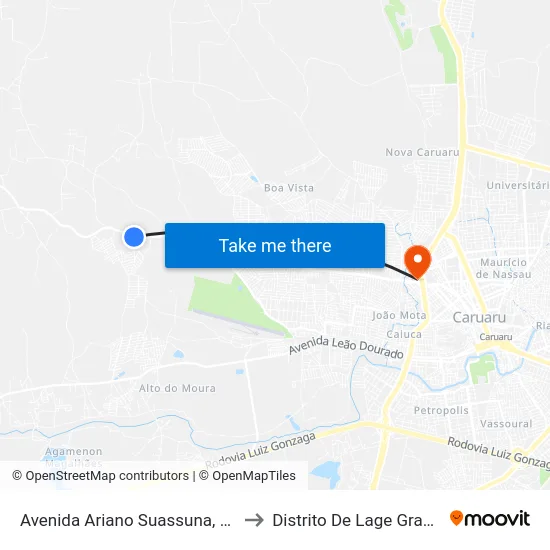Avenida Ariano Suassuna, 583 to Distrito De Lage Grande map