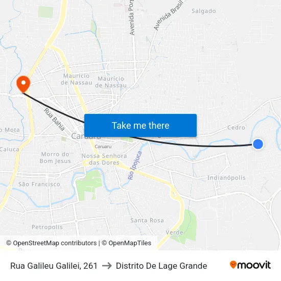Rua Galileu Galilei, 261 to Distrito De Lage Grande map